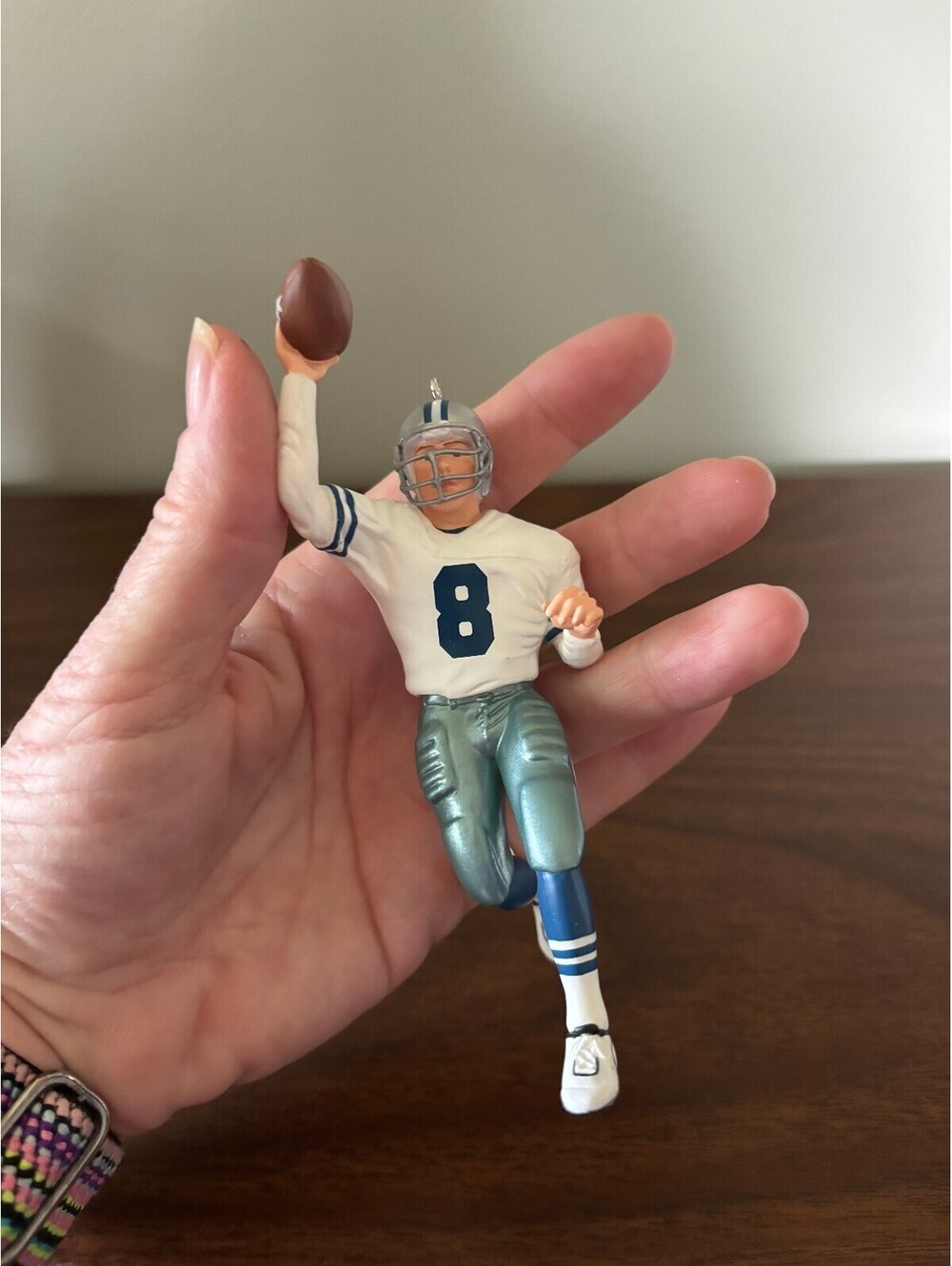 1996 Hallmark Troy Aikman Cowboys Ornament Football Legends #2 QXI5021